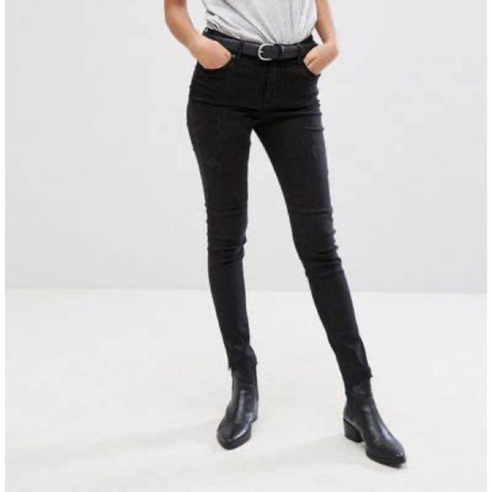 Kut from the Kloth Black Raw Hem Skinny Jeans